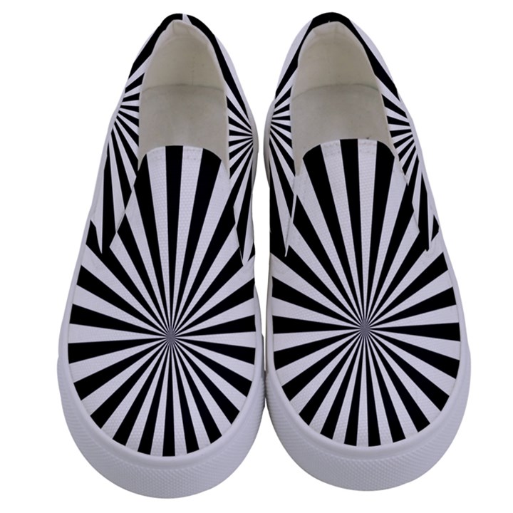 Rays Stripes Ray Laser Background Kids  Canvas Slip Ons