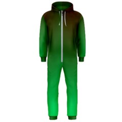 Course Colorful Pattern Abstract Green Hooded Jumpsuit (men) 