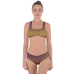 Course Colorful Pattern Abstract Criss Cross Bikini Set