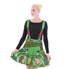 Octopus Army Ocean Marine Sea Suspender Skater Skirt by Nexatart