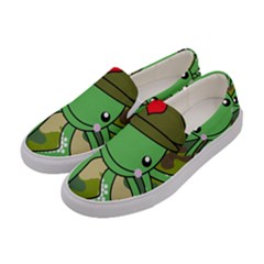 Octopus Army Ocean Marine Sea Women s Canvas Slip Ons