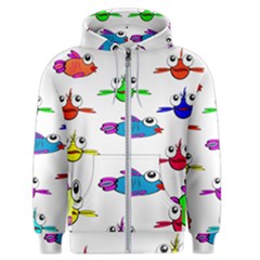 Fish Swim Cartoon Funny Cute Men s Zipper Hoodie by Nexatart