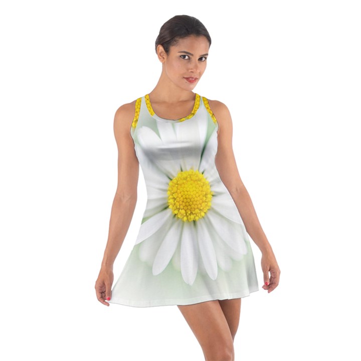 Art Daisy Flower Art Flower Deco Cotton Racerback Dress