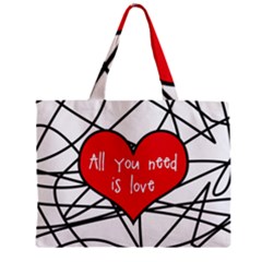 Love Abstract Heart Romance Shape Zipper Mini Tote Bag by Nexatart