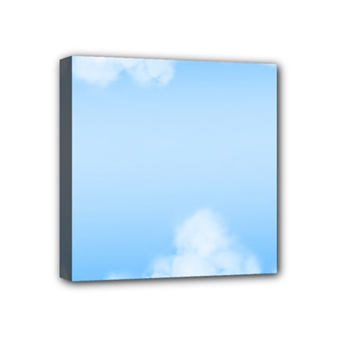 Sky Cloud Blue Texture Mini Canvas 4  X 4  by Nexatart