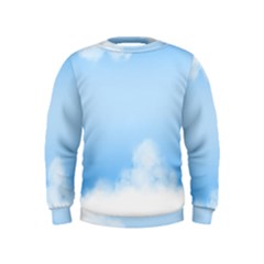 Sky Cloud Blue Texture Kids  Sweatshirt by Nexatart