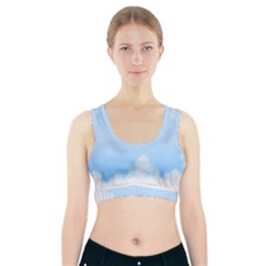 Sky Cloud Blue Texture Sports Bra With Pocket by Nexatart