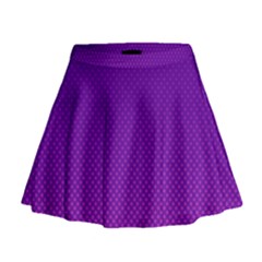 Halftone Background Pattern Purple Mini Flare Skirt