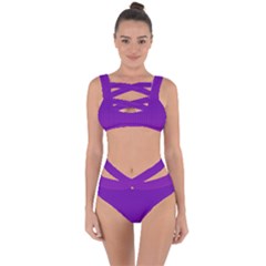 Halftone Background Pattern Purple Bandaged Up Bikini Set  by Nexatart