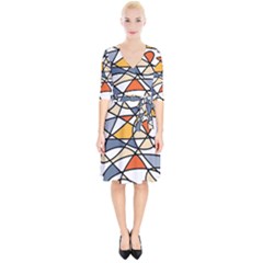 Abstract Background Abstract Wrap Up Cocktail Dress