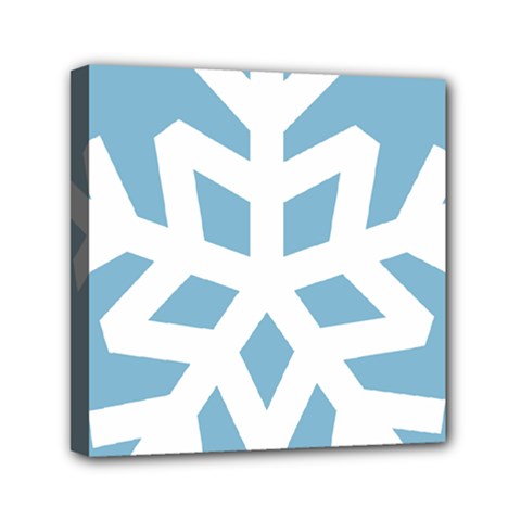 Snowflake Snow Flake White Winter Mini Canvas 6  X 6  by Nexatart