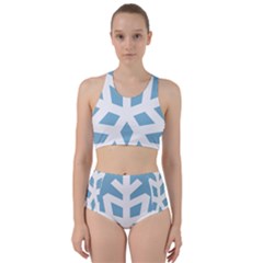 Snowflake Snow Flake White Winter Racer Back Bikini Set