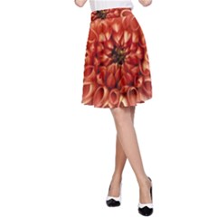 Dahlia Flower Joy Nature Luck A-line Skirt by Nexatart