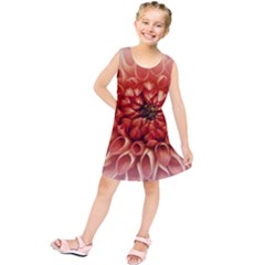 Dahlia Flower Joy Nature Luck Kids  Tunic Dress by Nexatart