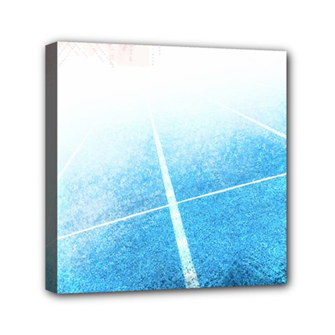 Court Sport Blue Red White Mini Canvas 6  X 6  by Nexatart