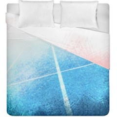 Court Sport Blue Red White Duvet Cover Double Side (king Size) by Nexatart