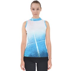 Court Sport Blue Red White Shell Top by Nexatart