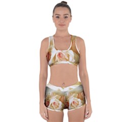 Roses Vintage Playful Romantic Racerback Boyleg Bikini Set by Nexatart