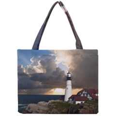 Lighthouse Beacon Light House Mini Tote Bag by Nexatart