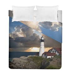 Lighthouse Beacon Light House Duvet Cover Double Side (full/ Double Size) by Nexatart