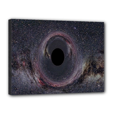 Black Hole Blue Space Galaxy Star Canvas 16  x 12 
