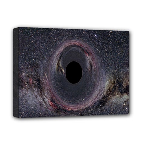 Black Hole Blue Space Galaxy Star Deluxe Canvas 16  x 12  