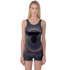 Black Hole Blue Space Galaxy Star One Piece Boyleg Swimsuit