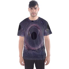 Black Hole Blue Space Galaxy Star Men s Sports Mesh Tee