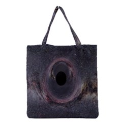Black Hole Blue Space Galaxy Star Grocery Tote Bag
