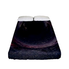 Black Hole Blue Space Galaxy Star Fitted Sheet (Full/ Double Size)