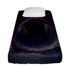 Black Hole Blue Space Galaxy Star Fitted Sheet (Single Size)