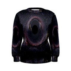 Black Hole Blue Space Galaxy Star Women s Sweatshirt