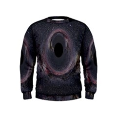 Black Hole Blue Space Galaxy Star Kids  Sweatshirt