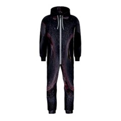 Black Hole Blue Space Galaxy Star Hooded Jumpsuit (kids) by Mariart