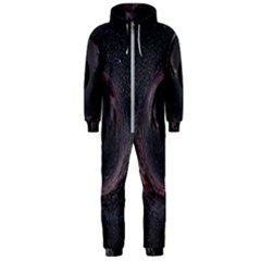 Black Hole Blue Space Galaxy Star Hooded Jumpsuit (Men) 