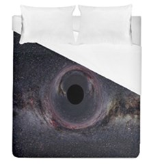 Black Hole Blue Space Galaxy Star Duvet Cover (Queen Size)