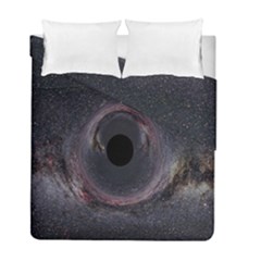 Black Hole Blue Space Galaxy Star Duvet Cover Double Side (Full/ Double Size)