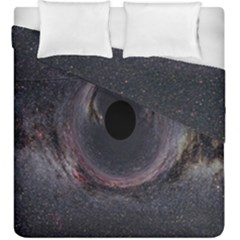 Black Hole Blue Space Galaxy Star Duvet Cover Double Side (King Size)