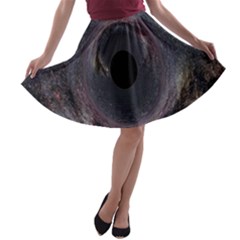 Black Hole Blue Space Galaxy Star A-line Skater Skirt