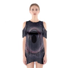 Black Hole Blue Space Galaxy Star Shoulder Cutout One Piece by Mariart