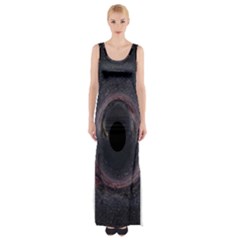 Black Hole Blue Space Galaxy Star Maxi Thigh Split Dress