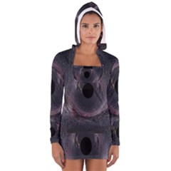 Black Hole Blue Space Galaxy Star Long Sleeve Hooded T-shirt by Mariart