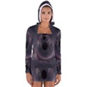 Black Hole Blue Space Galaxy Star Long Sleeve Hooded T-shirt View1