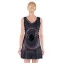 Black Hole Blue Space Galaxy Star V-Neck Sleeveless Skater Dress View2