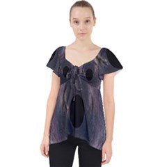 Black Hole Blue Space Galaxy Star Lace Front Dolly Top