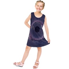 Black Hole Blue Space Galaxy Star Kids  Tunic Dress