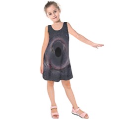 Black Hole Blue Space Galaxy Star Kids  Sleeveless Dress