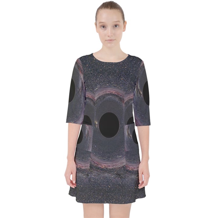 Black Hole Blue Space Galaxy Star Pocket Dress