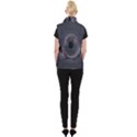 Black Hole Blue Space Galaxy Star Women s Button Up Puffer Vest View2