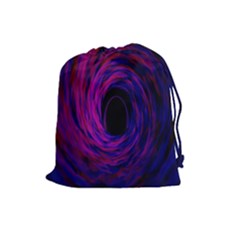 Black Hole Rainbow Blue Purple Drawstring Pouches (large) 